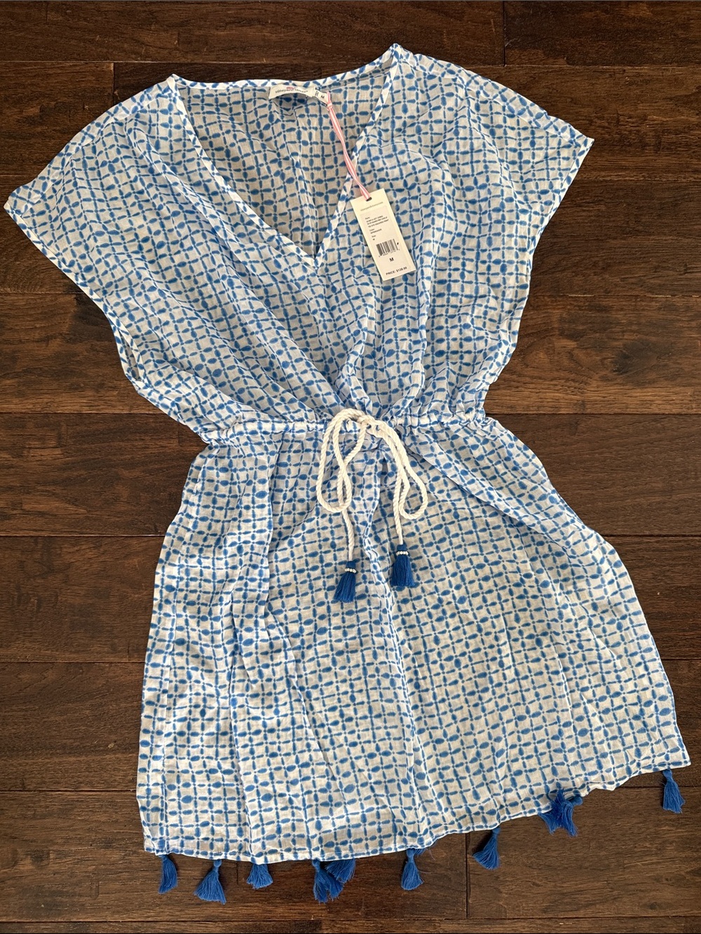 Vineyard Vines Blue and White Printed Swim Coverup